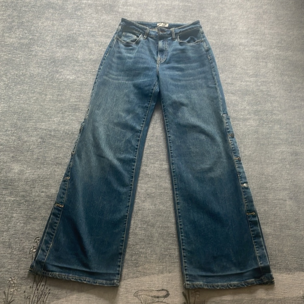 NILI LOTAN DENIM BELL BOTTOM JEANS